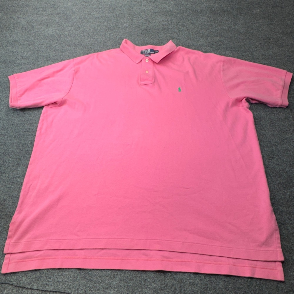 Polo Ralph Lauren Polo Shirt Mens XXL Pink Short Sleeve Pony Logo Preppy Classic